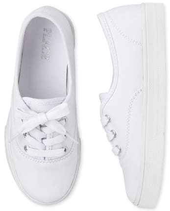 Girls Uniform Lace Up Sneakers
