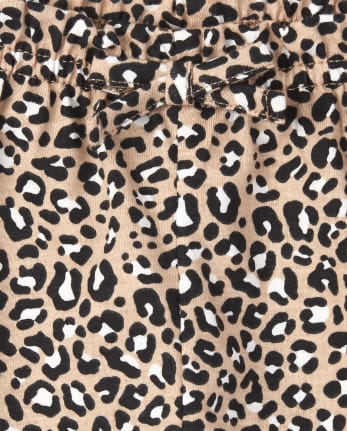 Baby Girls Leopard Knit Shorts 2-Pack | The Children's Place - BLACK