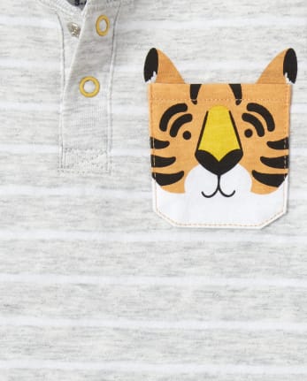 Conjunto de ropa de juego de 3 piezas con tigre para bebés niños