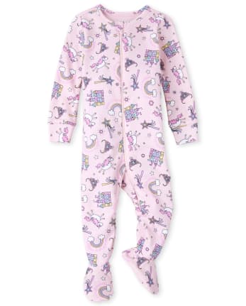 Baby And Toddler Girls Daddy's Princess Snug Fit Cotton One Piece Pajamas