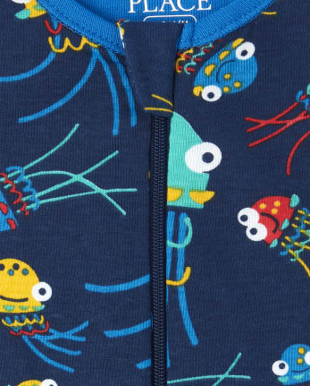 Pyjama une pièce en coton coupe ajustée pour bébés et tout-petits garçons