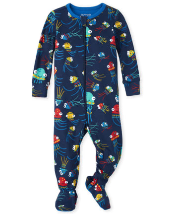 Pyjama une pièce en coton coupe ajustée pour bébés et tout-petits garçons