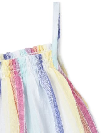 Baby Girls Striped Ruffle Dress