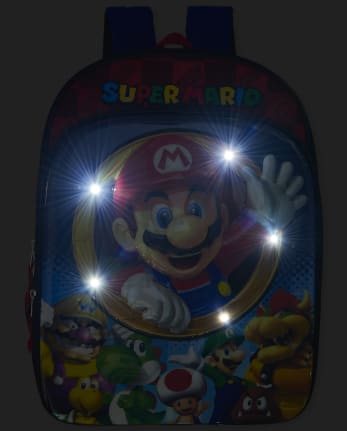Boys Mario Light Up Backpack