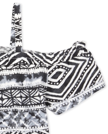 Baby And Toddler Girls Mix And Match Print Off Shoulder Top