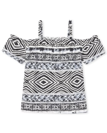 Baby And Toddler Girls Mix And Match Print Off Shoulder Top