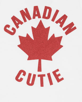 Baby And Toddler Girls Canada Day Mix And Match Glitter Cross Back Tank Top