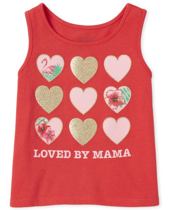 Baby And Toddler Girls Mix And Match Glitter Graphic Tank Top