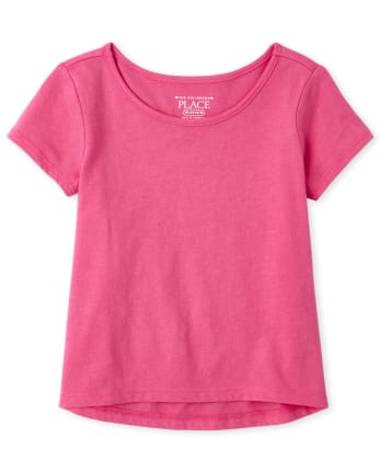 Baby And Toddler Girls Short Sleeve High Low Top | The Children's Place
