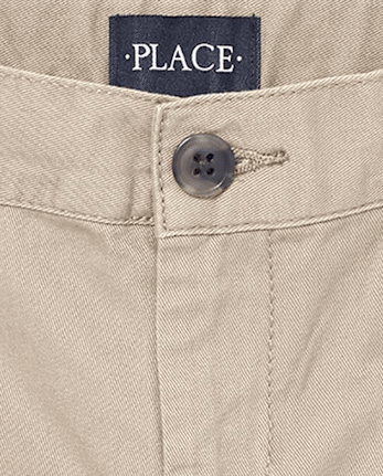 Shorts chinos elásticos de uniforme para niños, paquete de 2