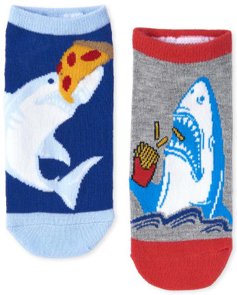 Boys Shark Ankle Socks 6-Pack