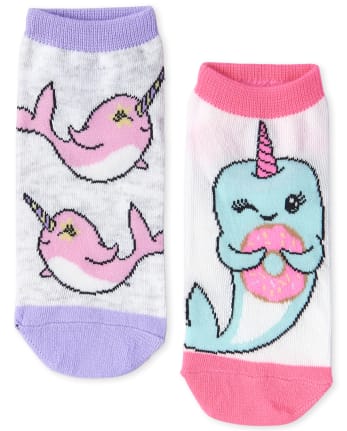 Girls Sea Life Ankle Socks 6-Pack