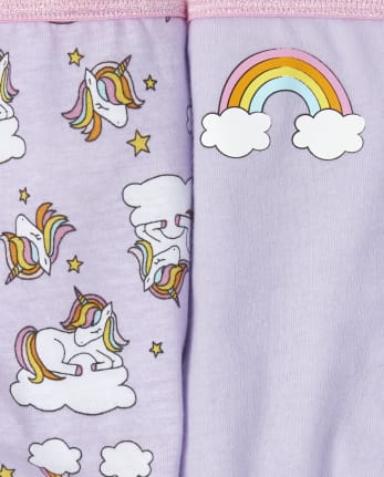 Girls Rainbow Unicorn Briefs 7-Pack