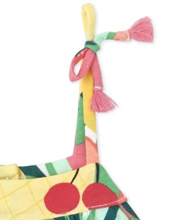 Baby And Toddler Girls Mommy And Me Fruit Matching Tiered Dress