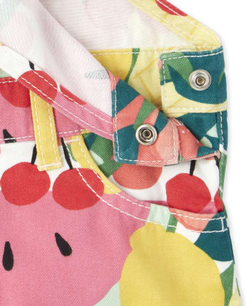 Baby And Toddler Girls Fruit Shortalls