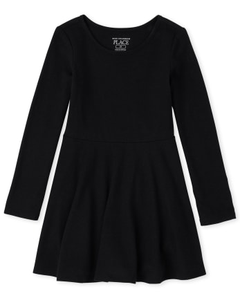 Aarika girls black colour solid nylon gown - Aarika - 4207768