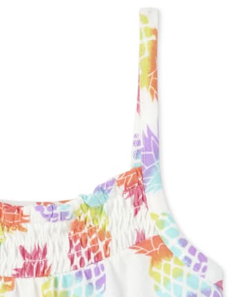 Baby And Toddler Girls Rainbow Pineapple Romper