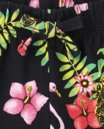 Baby And Toddler Girls Mix And Match Tropical Flamingo Shorts