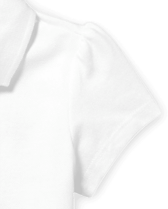 Polo de piqué con volantes de uniforme para niñas pequeñas, paquete de 2