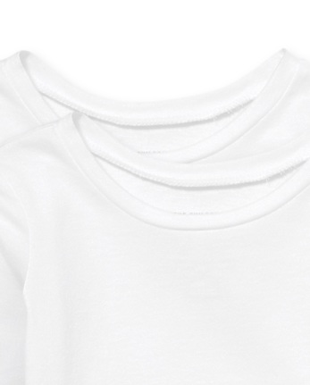 Paquete de 2 camisetas básicas con capas para bebés y niñas pequeñas