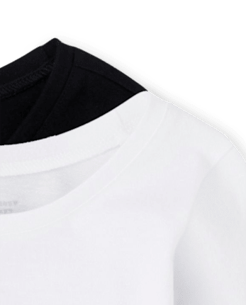 Lot de 2 t-shirts superposés basiques pour bébé et toute-petite fille