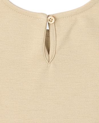 Toddler Girls Bow Ponte Knit Dress - SANDY