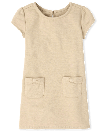 Vestido de ponte con lazo de uniforme para niñas pequeñas