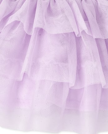 Vestido de tutú de reina de cumpleaños con purpurina para bebés y niñas pequeñas
