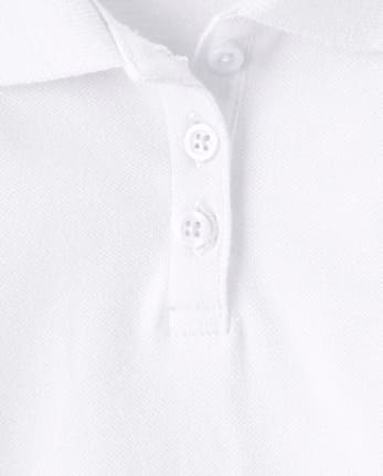 Toddler Girls Uniform Soft Stretch Pique Polo