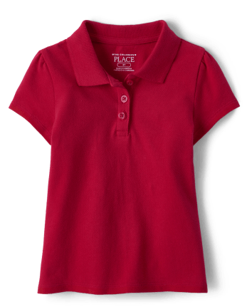Toddler Girls Uniform Pique Polo