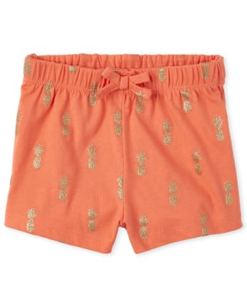 Baby And Toddler Girls Mix And Match Glitter Pineapple Shorts
