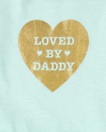 Baby Girls Foil Daddy Tutu Bodysuit