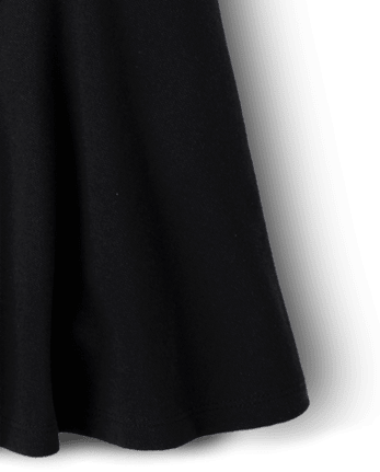 Robe polo en piqué doux pour uniforme pour filles - BLACK