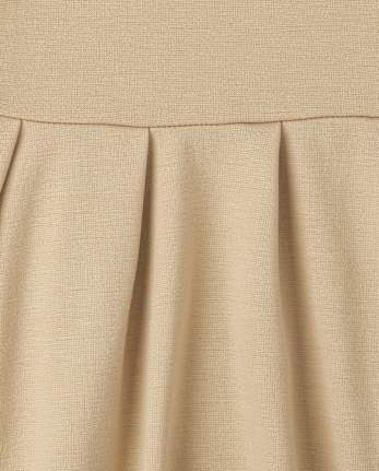 Girls Uniform Ponte Knit 2 In 1 Dress - SANDY