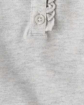 Girls Uniform Soft Stretch Pique Polo - Plus