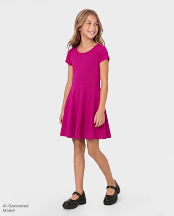 Robe de tous les jours pour filles - AURORA PINK