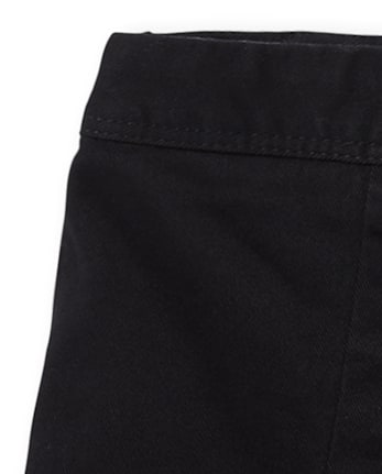 Jupe-short boutonnée extensible pour uniforme de fille - Coupe ajustée