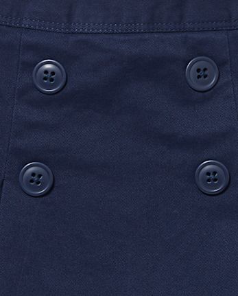 Girls Uniform Stretch Button Skort