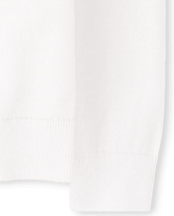 Gilet à col en V pour filles - WHITE