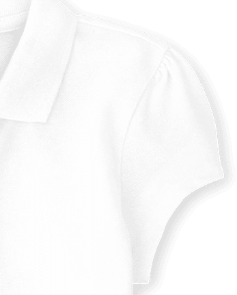 Lot de 2 polos uniformes en piqué à volants pour fille