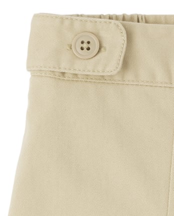 Girls Uniform Wrinkle Resistant Button Skort