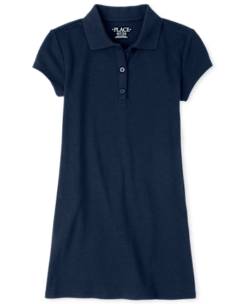 Girls Uniform Polo Shift Dress