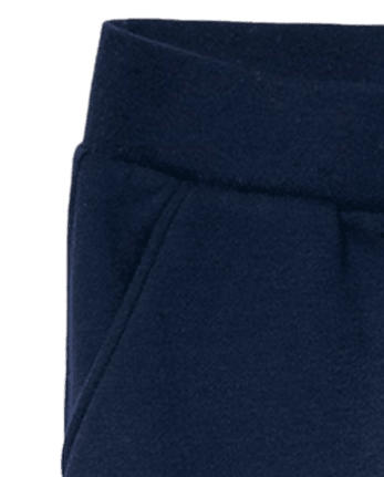 Paquete de 2 pantalones jogger de vellón activo uniforme para niñas