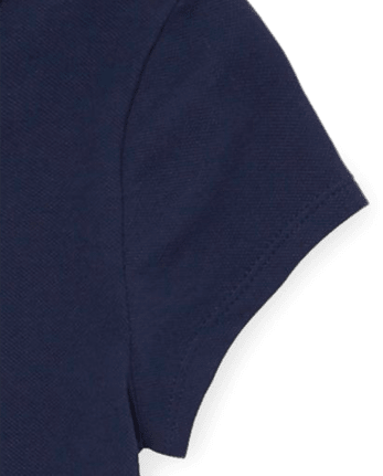 Lot de 2 polos uniformes en piqué pour fille