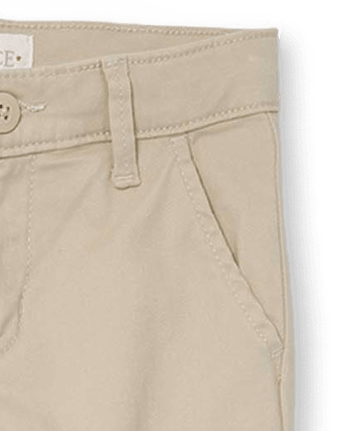 Pantalones chinos ajustados de uniforme para niñas, paquete de 2
