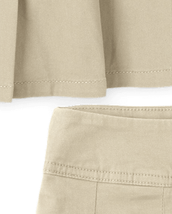Falda pantalón plisada de uniforme para niñas, paquete de 2