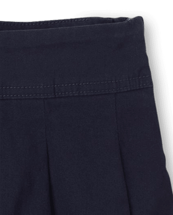 Falda pantalón plisada de uniforme para niñas, paquete de 2