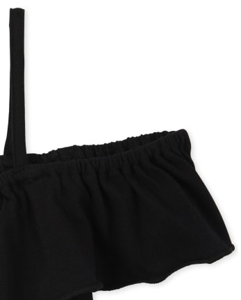 Girls Mix And Match Ruffle Off Shoulder Top