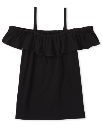 Girls Mix And Match Ruffle Off Shoulder Top