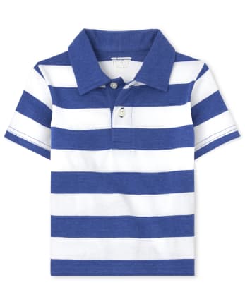 Baby And Toddler Boys Short Sleeve Striped Jersey Polo | The Children's ...